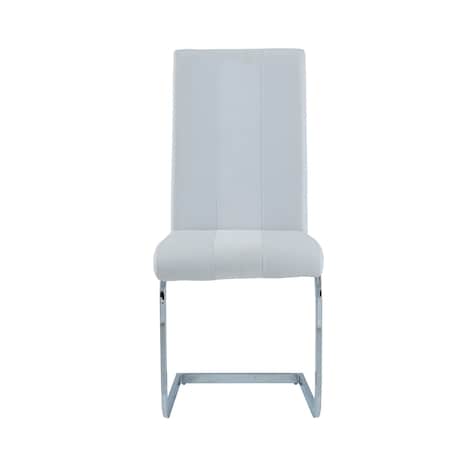 Global Furniture Usa Contemporary Fabric, PU D915 4 White Dining Chairs 2979